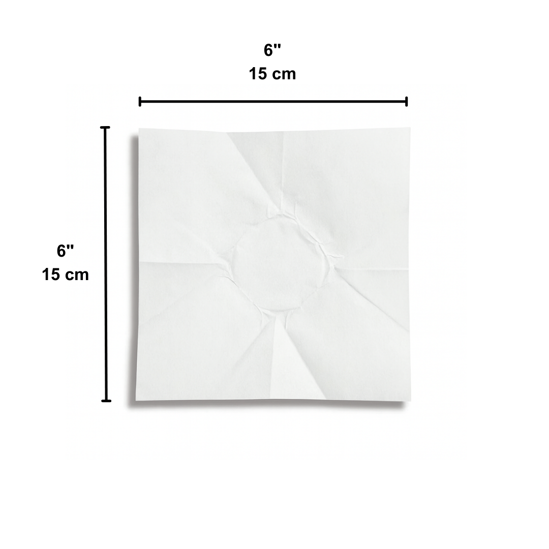 6" White Tulip Cupcake Baking Cup Muffin Liner Holder-flat size