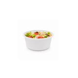 360FBM | 12oz Microwaveable PP White Round Bowl | 120mm Top (Base Only) - with food