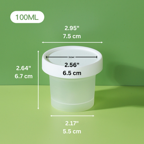 3oz Frosted Dessert Cup W/ White Cup - Size