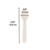 4.25" Compostable Wooden Ice Cream Spoon - size