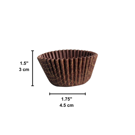 Gobelet en papier sulfurisé marron avec motif tartan doré de 4,5 po - 10 000 pièces