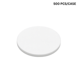 5.5" waterproof anti-leak white sealing round paper, leak-proof barrier for bubble tea shops and cafes - 14cm 500 pcs bulk pack