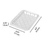 Plateau à sushi transparent PET #2D | 7,68x5,12x1,18" - 500 ensembles