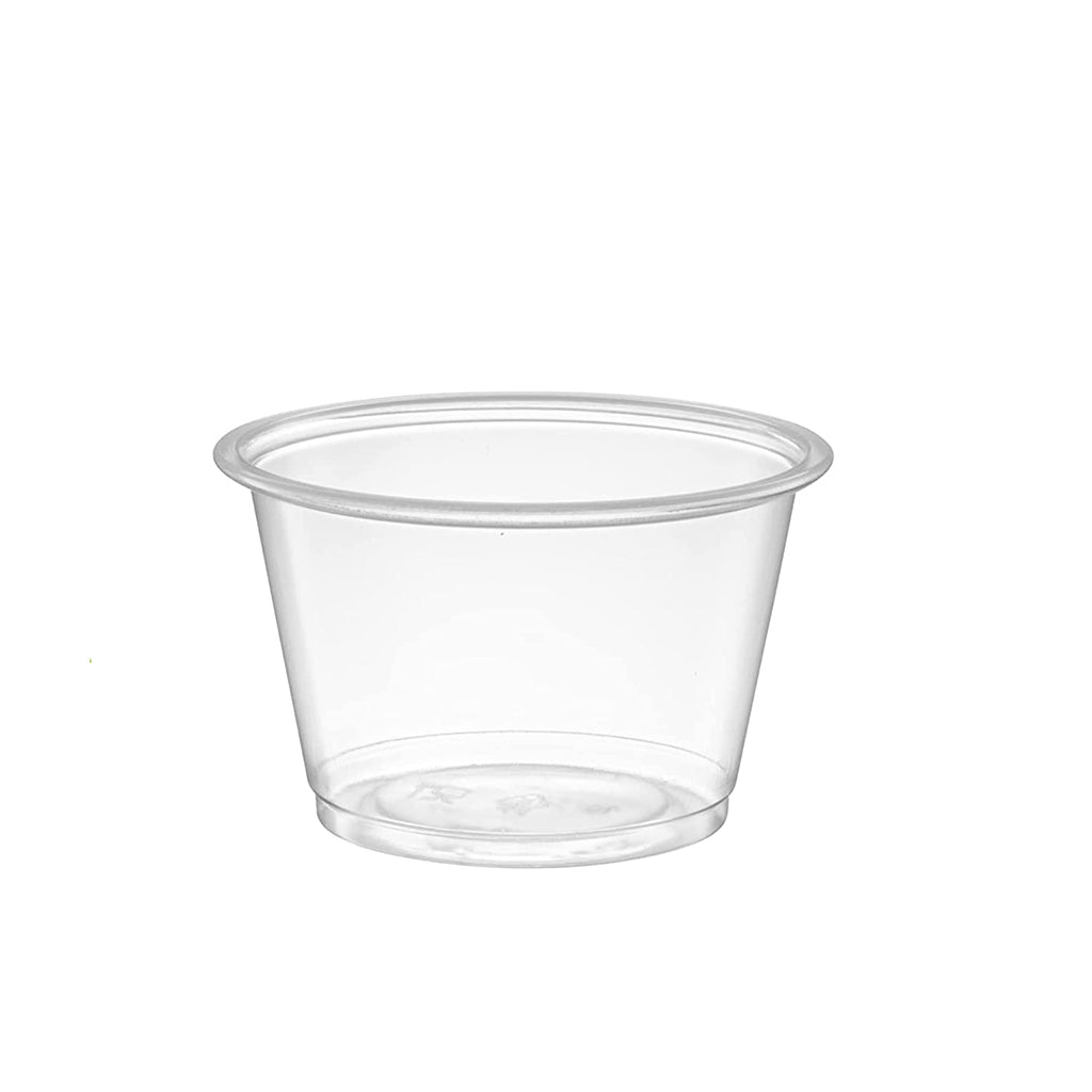 XT 4oz PP Clear Sauce Cup Portion Cup | 75mm Top (Base Only)-2500 Pcs ...