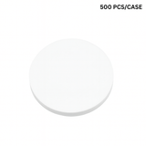 5.5" waterproof anti-leak white sealing round paper, leak-proof barrier for bubble tea shops and cafes - 14cm 500 pcs bulk pack