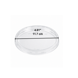 53241FL | 117mm PET Flat Lid | Fit 53244 24oz Round Salad Container (Lids Only) - size