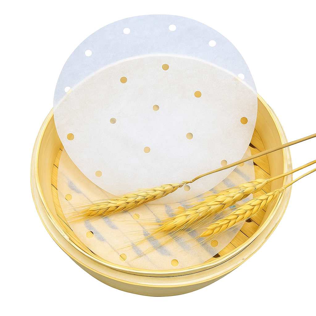 6.5" Non-Stick Round Steamer Paper | Air Fryer Liners