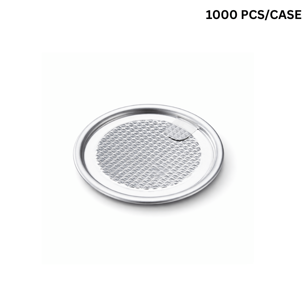55mm Easy-Peel Foil Lid | Fit 55mm Top Can-Shaped PET Cup (Lid Only) - 1000 pcs