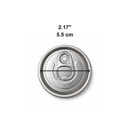 55mm Full-Open Pull Tab Lid | Fit 55mm Top Can-Shaped PET Cup (Lid Only) - size