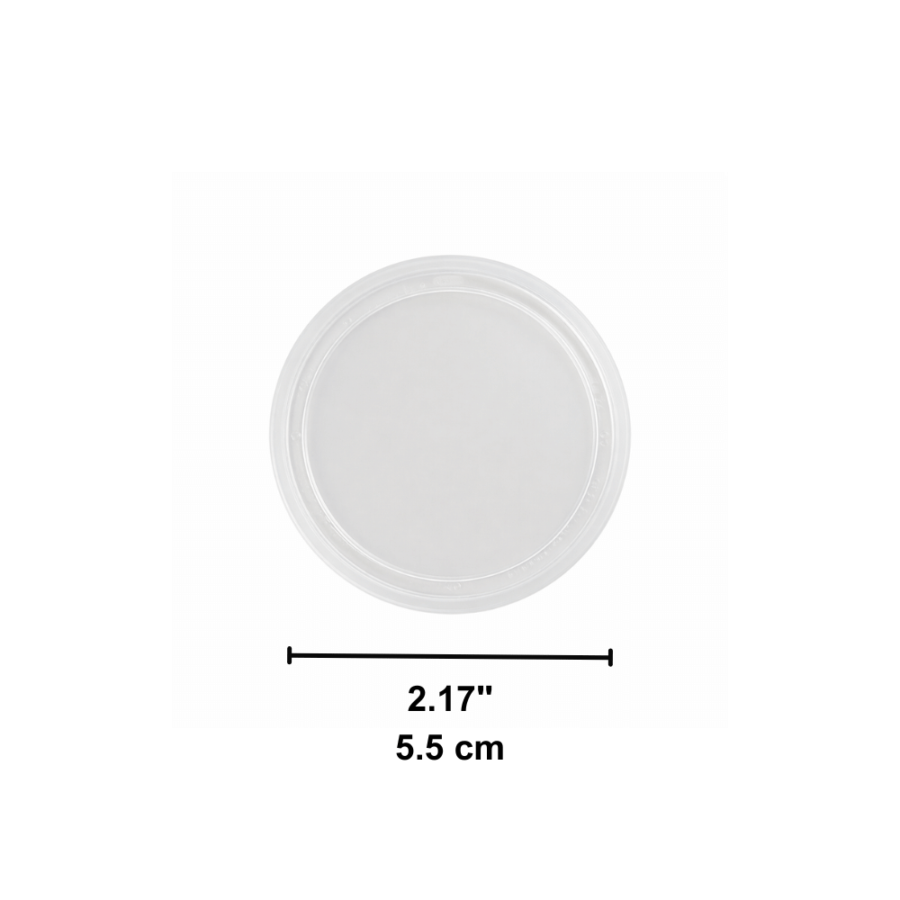 55mm Plastic Lid | Fit 55mm Top Can-Shaped PET Cup (Lid Only) - size