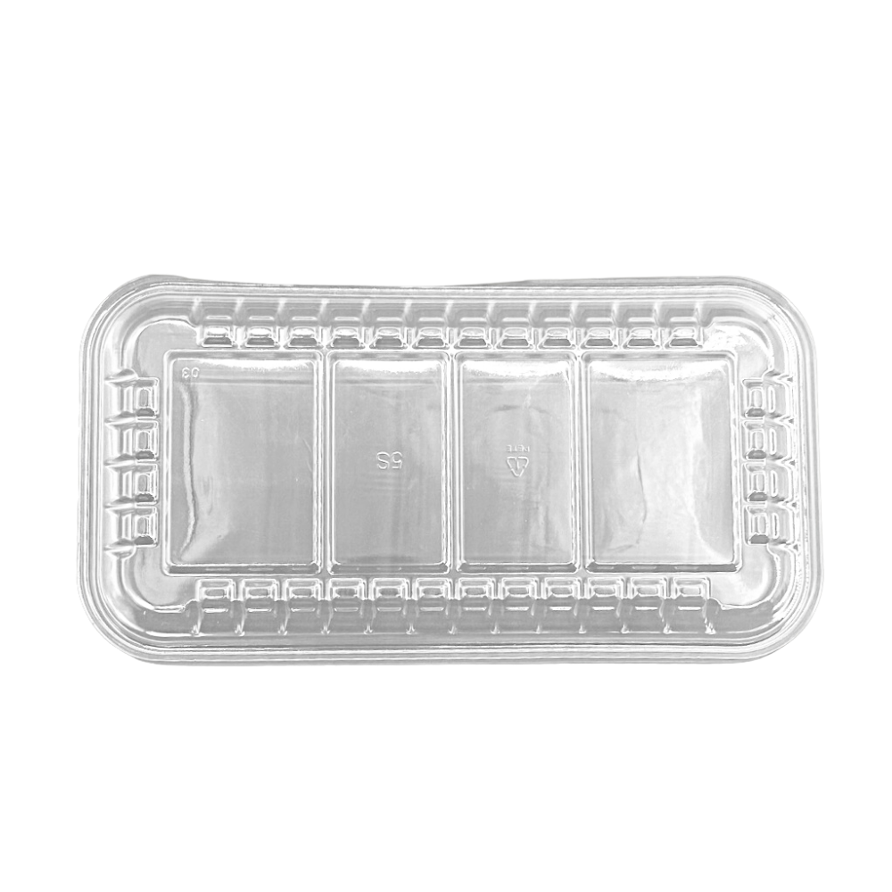 #5S PET Clear Sushi Tray Meat Tray | 9.65x4.72x0.5" - Back