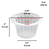 5oz Clear Round Mini Pudding Cup Dessert Cup