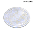 Clear plastic lid with grid pattern on a white background, labeled '100 PCS/CASE'.