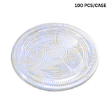 Clear plastic lid with grid pattern on a white background, labeled '100 PCS/CASE'.