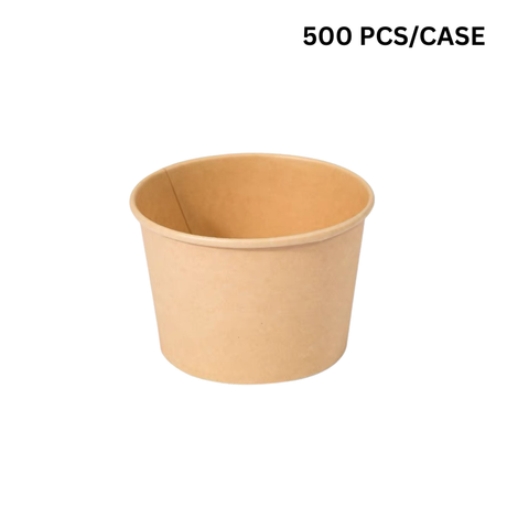 #6B | 6oz Kraft Paper Soup Cup Food Container | 96mm Top (Base Only)