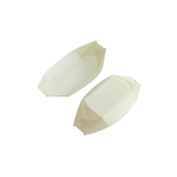 6" Pine Wooden Boat Shaped Sushi Dessert Serving Plate - details