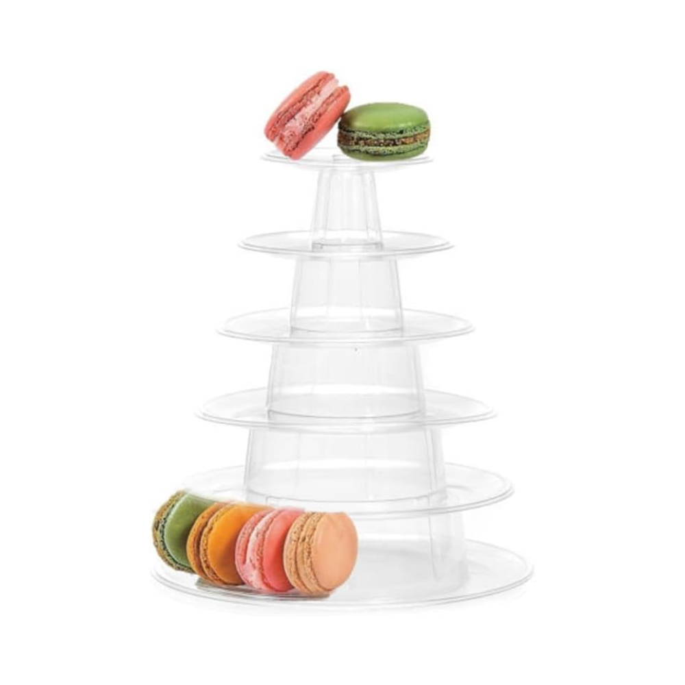 6 Tier Round Macaron Tower Display Stand - 1 Set