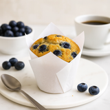 6" White Tulip Cupcake Baking Cup Muffin Liner Holder-with muffin