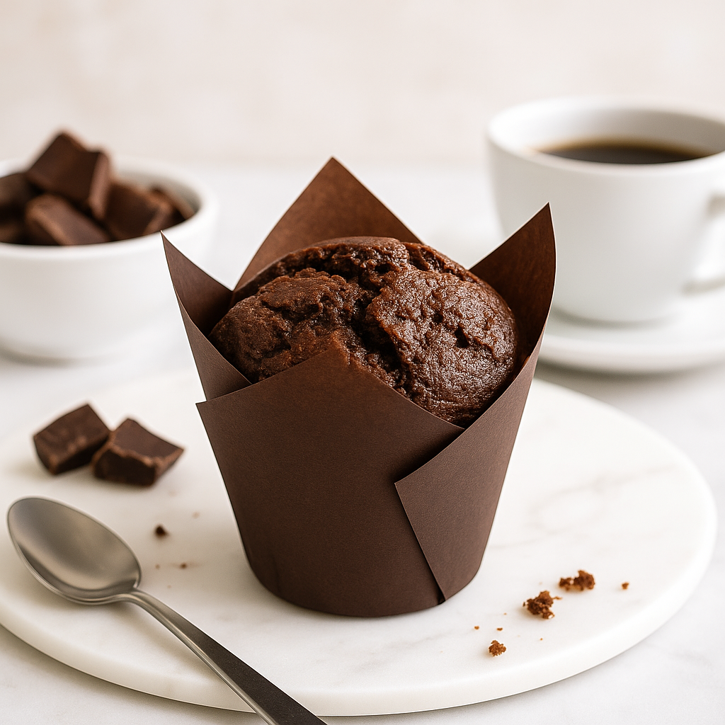 6" Brown Tulip Cupcake Baking Cup Muffin Liner Holder
