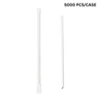 6x210mm diagonal cut white paper straws, eco-friendly biodegradable straws for drinks - individually wrapped 5000 pcs bulk pack