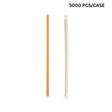 6x230mm diagonal cut kraft paper straws, eco-friendly biodegradable straws for bubble tea - individually wrapped 5000 pcs bulk pack