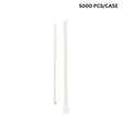 6x230mm diagonal cut white paper straws, eco-friendly biodegradable straws for bubble tea - individually wrapped 5000 pcs bulk pack