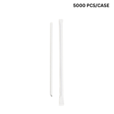 6x230mm diagonal cut white paper straws, eco-friendly biodegradable straws for bubble tea - individually wrapped 5000 pcs bulk pack