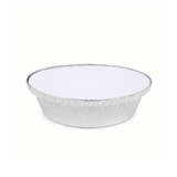 7" Heavy Duty White Round Paper Lid | Fit 7" Foil Container - 1 set