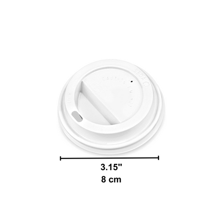 80711 | D80 80mm PP White Round Sip Lid | Fit 80721 6oz Paper Cup -size
