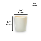 80720 | 4oz White Single Wall Paper Cup | 62mm Top - size
