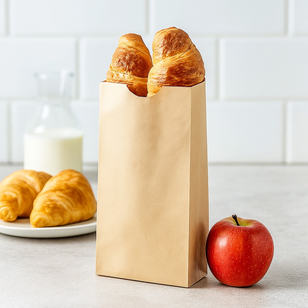8lb Paper Kraft Bakery Bag | 6.25x4x12.375"