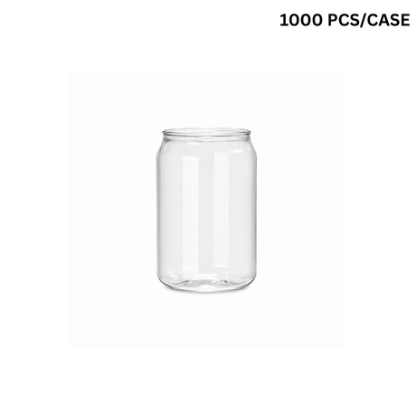 8oz Can-Shaped Clear PET Cup | 55mm Top (Base Only) - 1000 Pcs