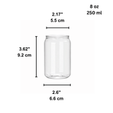 8oz Can-Shaped Clear PET Cup | 55mm Top (Base Only) - size