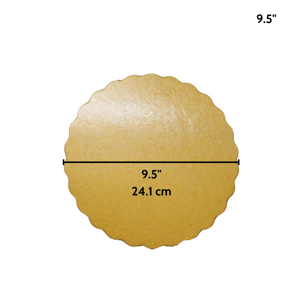 9.5 Golden Round Cake Paper Pad - Size