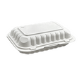 #96 | Microwavable PP Rectangular Clamshell Container W/ Hole | 9x6x2.6" - 150 Pcs