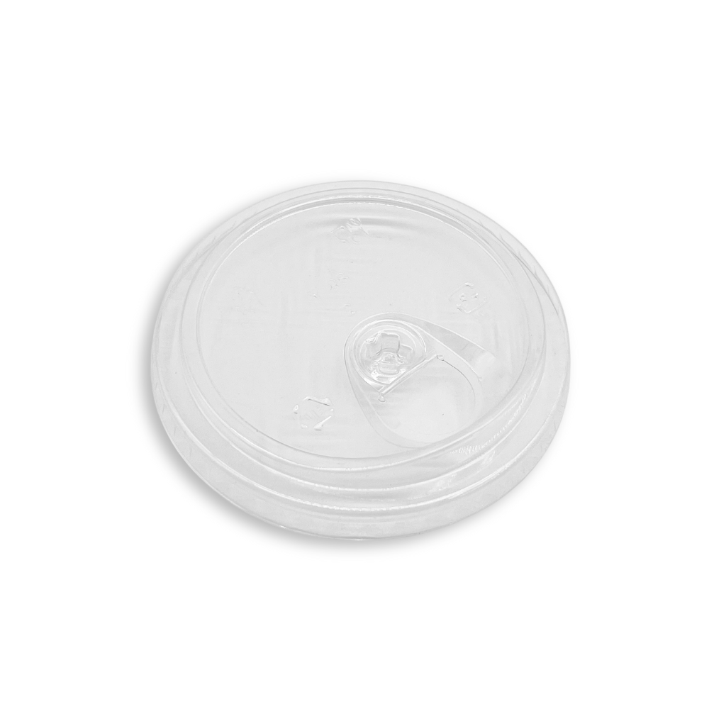 98mm Strawless PET Clear Sip Lid  | Fit XT12/XT16/HD18/XT20/HD24 PET Cup - open