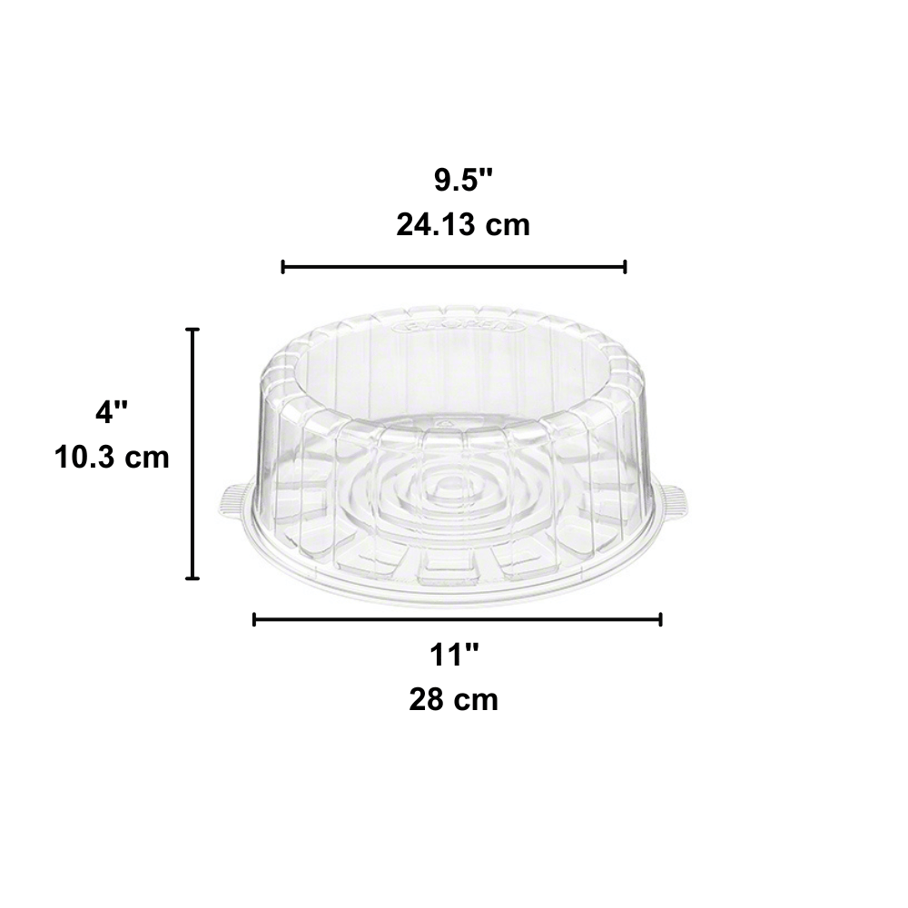 9" Clear Round Cake Container w/ Lid