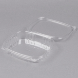 AD16S 16oz Clear Shallow Hinged Deli Container | 7.25x6.375x1"