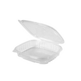 AD16S 16oz Clear Shallow Hinged Deli Container | 7.25x6.375x1"