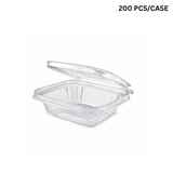 B07-OME-08ST | 8oz PET Clear Anti-fog Hinged Tamper Evident Salad Container - 200 pcs