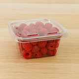 B07-OME-16ST | 16oz PET Clear Anti-fog Hinged Tamper Evident Salad Container - with berry