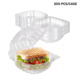 B07-OME-PET661 | Anti-fog Clear Hinged PET Container | 6x6x3"