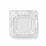 B07-OME-PET661 | Anti-fog Clear Hinged PET Container | 6x6x3"