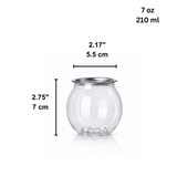 B5 | 7oz Can-Shaped Clear PET Cup W/ Easy-Peel Foil Lid - size