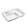 C01-OME-ATCLH32 | PP White Rectangular Bento Box | 5 Compartment (Base Only) - 300 Pcs