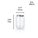 C3 | 8oz Can-Shaped Clear PET Cup W/ Easy-Peel Foil Lid - size
