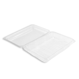 CC8 | Clear PET Rectangular Hinged Sushi Container | 8.47x6.1x1.57" -OEPN