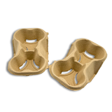 CH4SP2 | HD Splitable Kraft Paper 4 Cup Tray Holder - split into 2cup