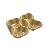 CH4SP2 | HD Splitable Kraft Paper 4 Cup Tray Holder