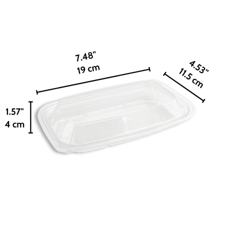 CM324 Clear PET Rectangular Container W/ Lid | 7.48x4.53x1.57" - 500 Sets
